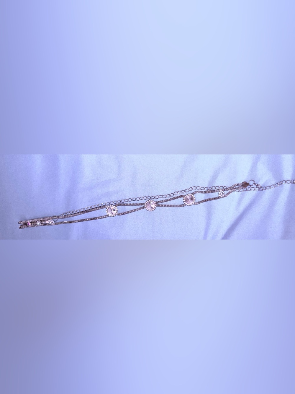 Silver diamond waist belt